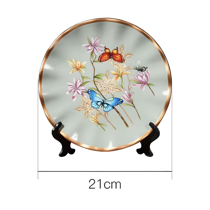 Ensemble de 2 Vases Décoratifs avec Élément Assorti – Céramique de Luxe, 3 Pièces