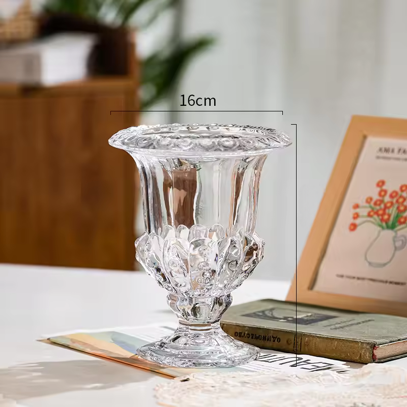 Petit Vase en Verre Transparent | Élégant et Décoratif