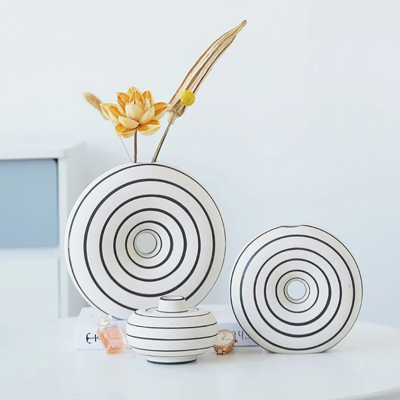 Vase Soliflore Pampa Blanc Zèbre