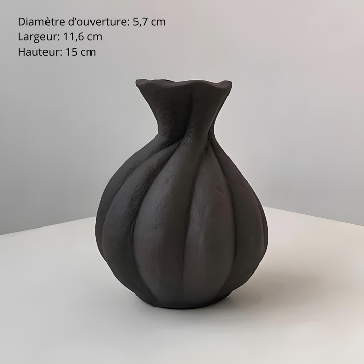 Vase Décoratif en Céramique Wabi-Sabi | Style Moderne et Artisanal