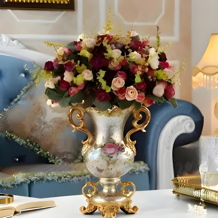 Vase Décoratif Européen En Résine Luxueux