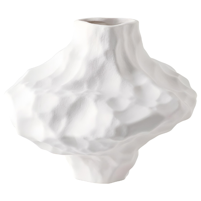 Vase à Fleurs en Céramique Moderne et Décoratif | Design Géométrique Mat