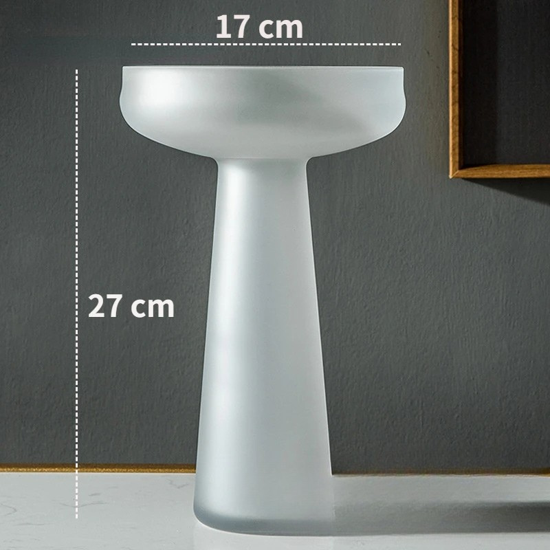 Vase à Fleurs en Verre Dépoli | Scandinave et Minimaliste