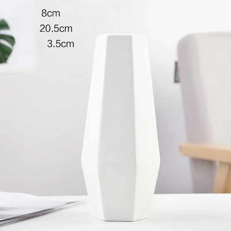 Petit Vase à Fleurs Blanc Scandinave Minimaliste | Moderne et Décoratif
