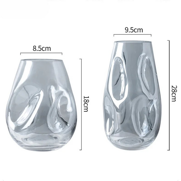 Petit Vase à Fleurs en Verre Scandinave Minimaliste | Design Irrégulier Décoratif