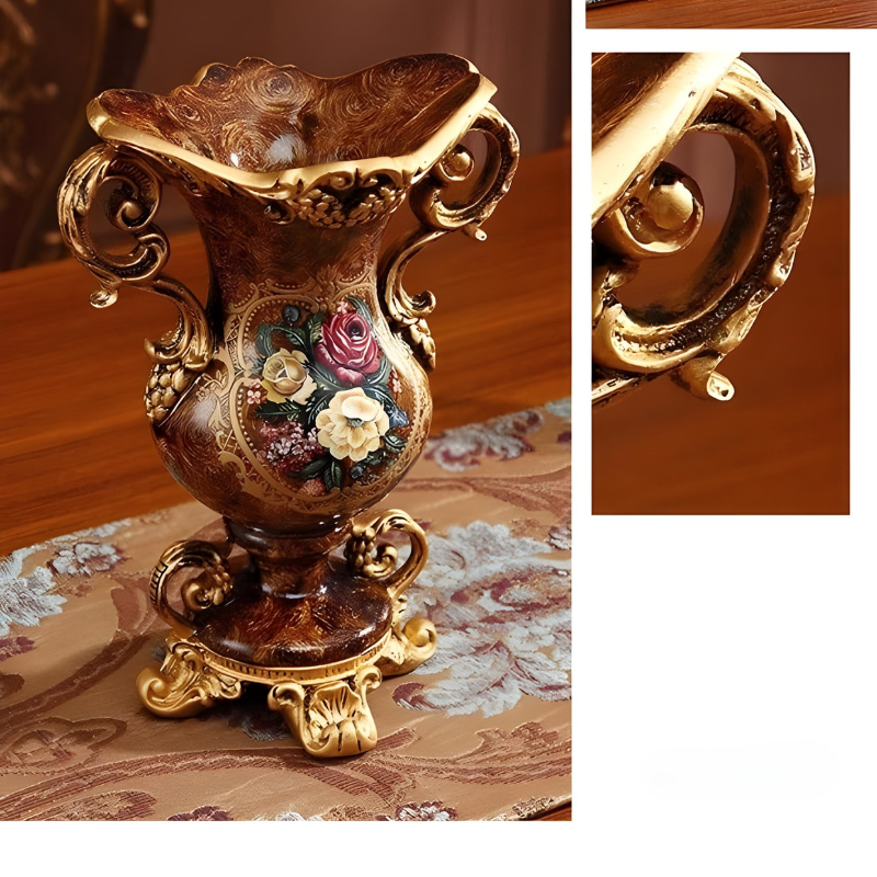 Grand Vase Décoratif Antique Grec | Effet Sculpté en Résine