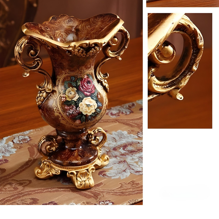 Grand Vase Décoratif Antique Grec | Effet Sculpté en Résine