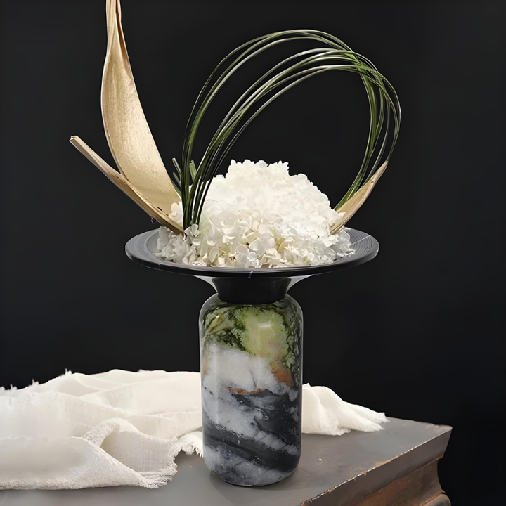 Vase de Luxe en Marbre | Design Ikebana Moderne Haut de Gamme