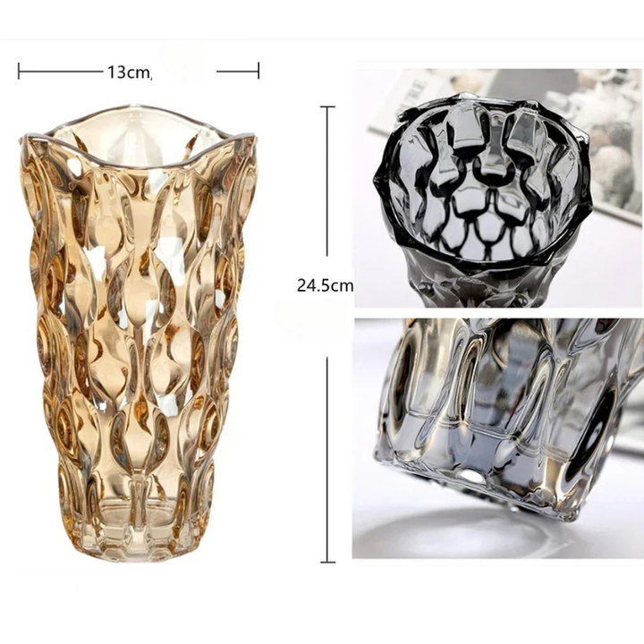 Vase en Verre Bohème | Design Cristal Ondulé