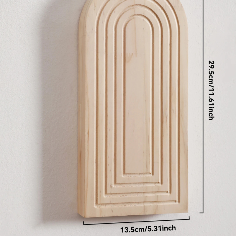 Vase à Fleurs Mural Arqué en Bois Sculpté | Design Boho Moderne et Décoratif