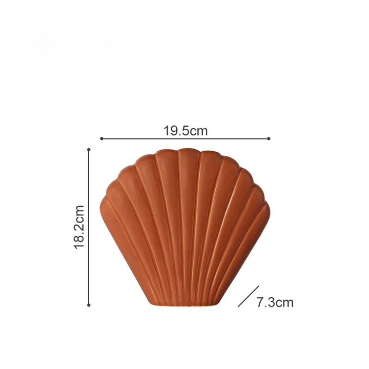 Vase à Fleurs Coquillage Décoratif | Céramique Moderne et Minimaliste