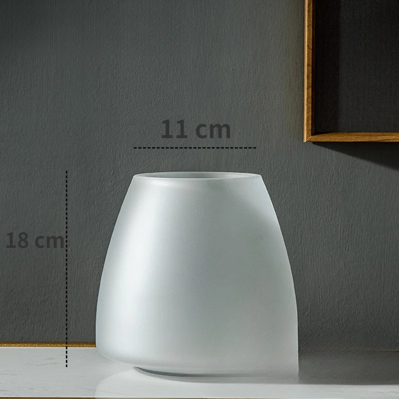 Vase à Fleurs en Verre Dépoli | Scandinave et Minimaliste