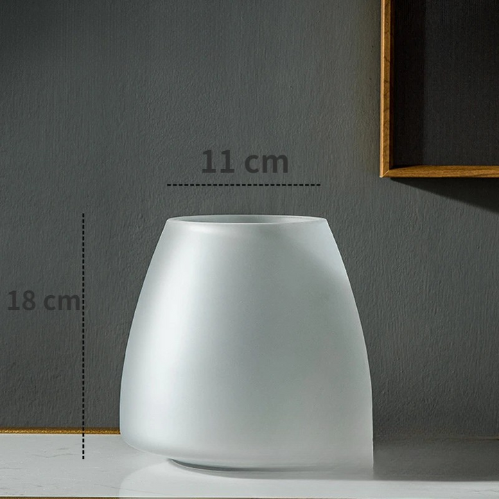 Vase à Fleurs en Verre Dépoli | Scandinave et Minimaliste