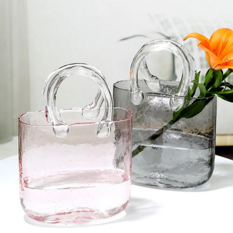 Vase à Fleurs en Verre Scandinave | Design Élégant, Décoratif et Original