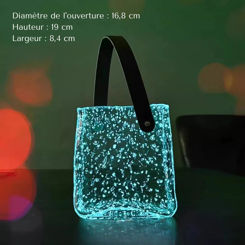 Vase en Verre Bleu Lumineux | Design Scandinave et Décoratif