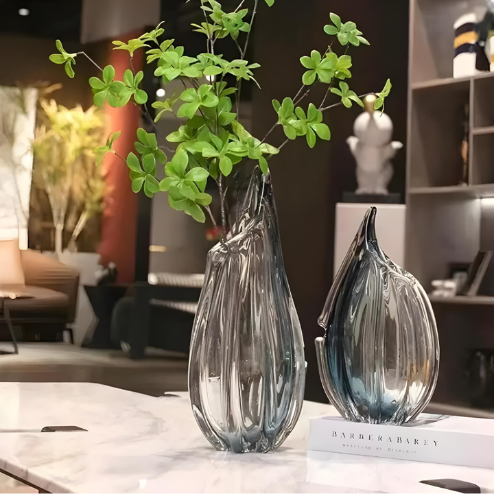 Vase en Verre Décoratif et Moderne | Effet Cristal