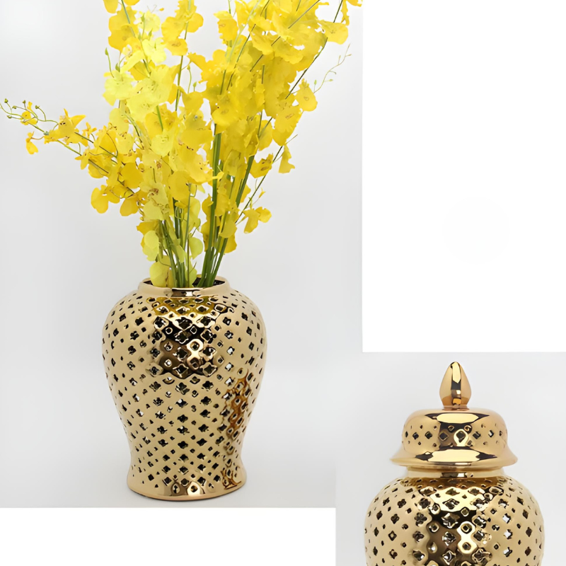 Vase à Fleurs en Céramique | Design Sculpté et Évidé