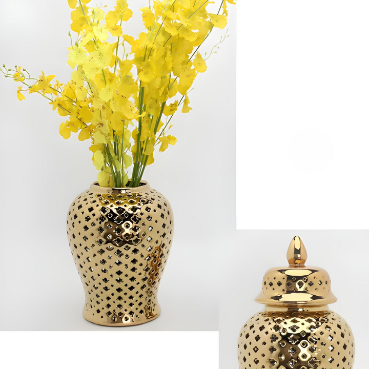 Vase à Fleurs en Céramique | Design Sculpté et Évidé