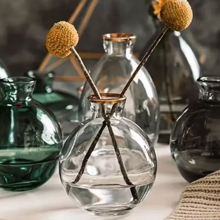 Ensemble de Trois Petits Vases en Verre | Design Moderne et Raffiné