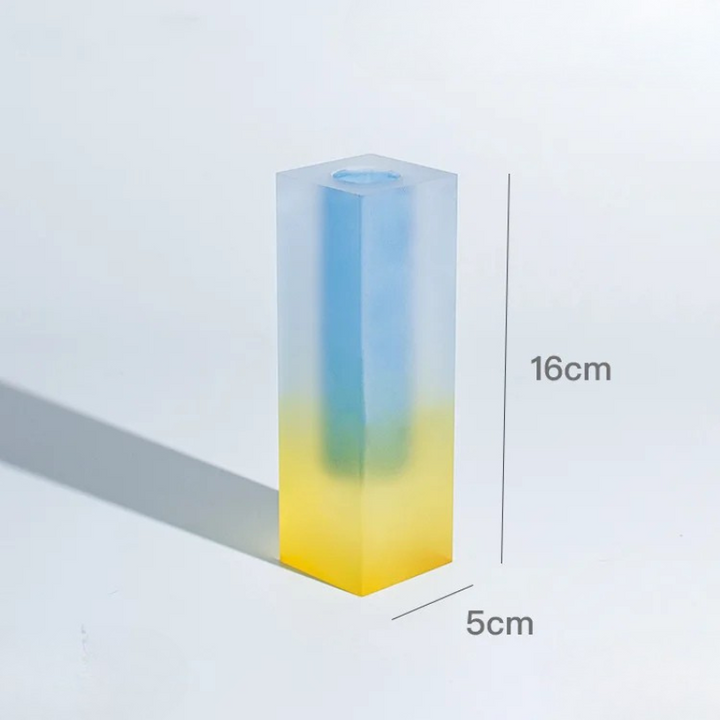 Vase Soliflore Transparent Coloré | Style Scandinave Chic en Acrylique