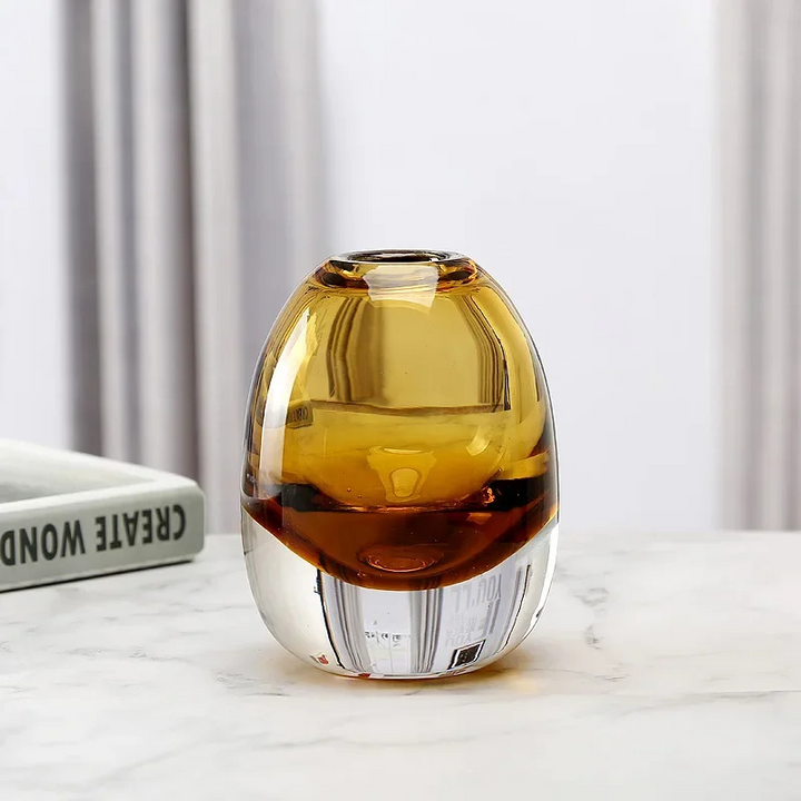 Vase en Verre Transparent Épais | Style Moderne et Luxe
