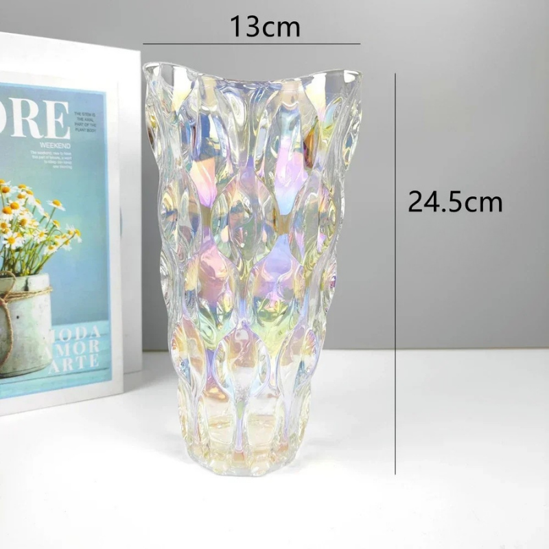 Vase en Verre Bohème | Design Cristal Ondulé
