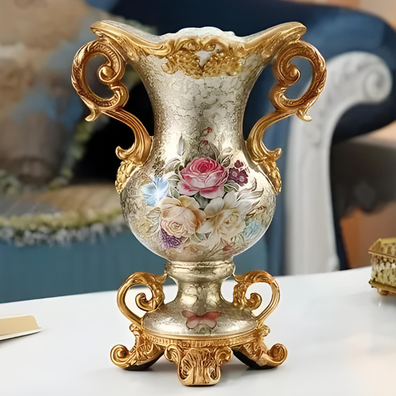 Vase Décoratif Européen En Résine Luxueux
