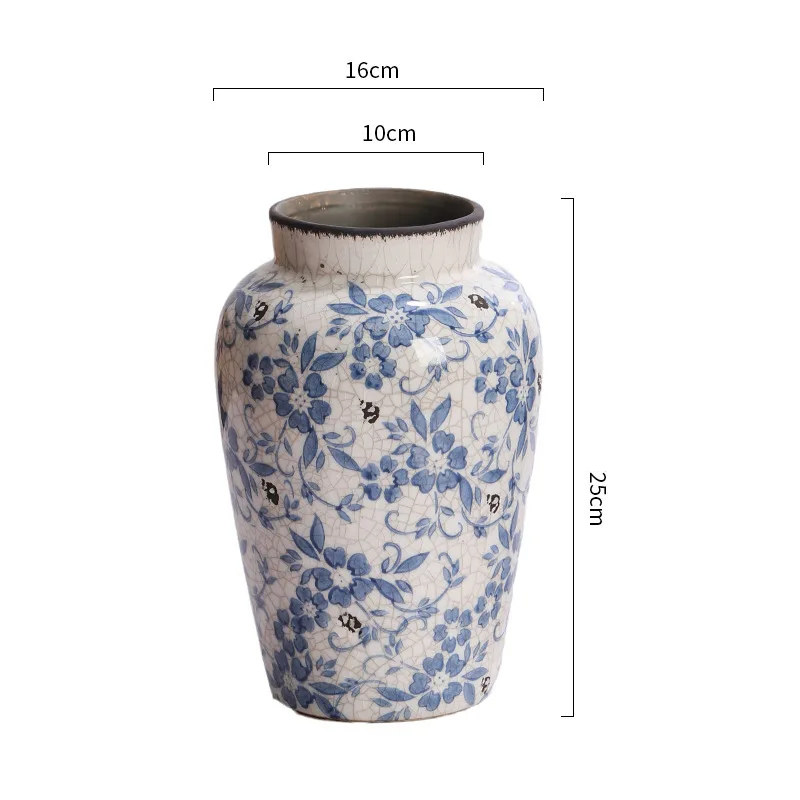 Vase Chinois Décoratif en Porcelaine | Bleu et Blanc, Élégance Vintage