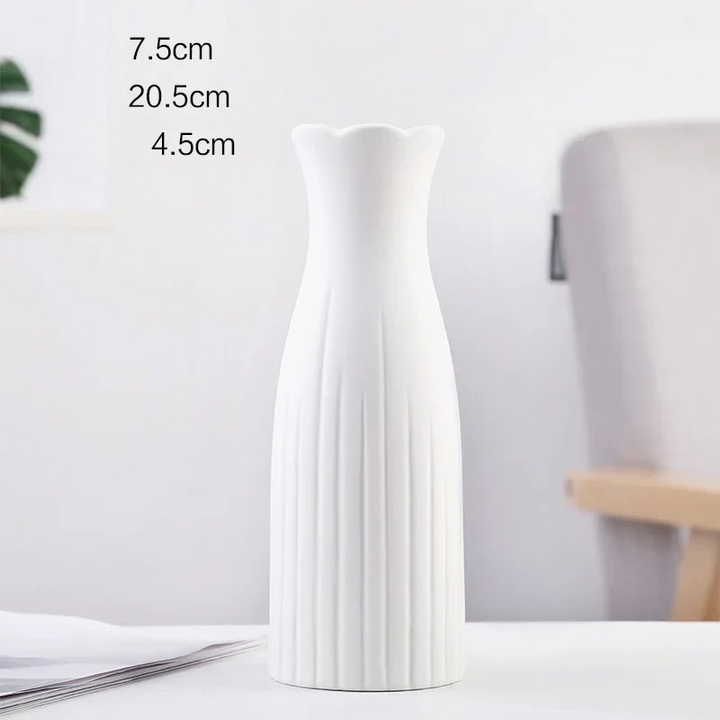 Petit Vase à Fleurs Blanc Scandinave Minimaliste | Moderne et Décoratif