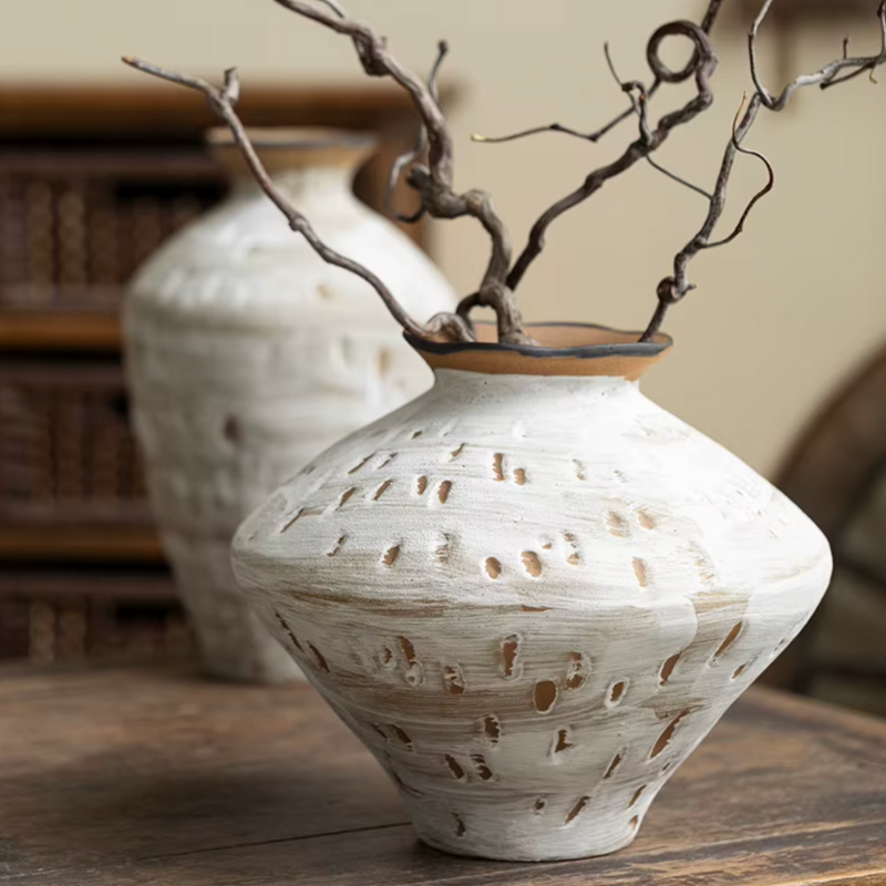 Vase Artistique en Céramique Décoratif Minimaliste Wabi-Sabi | Style Japonais