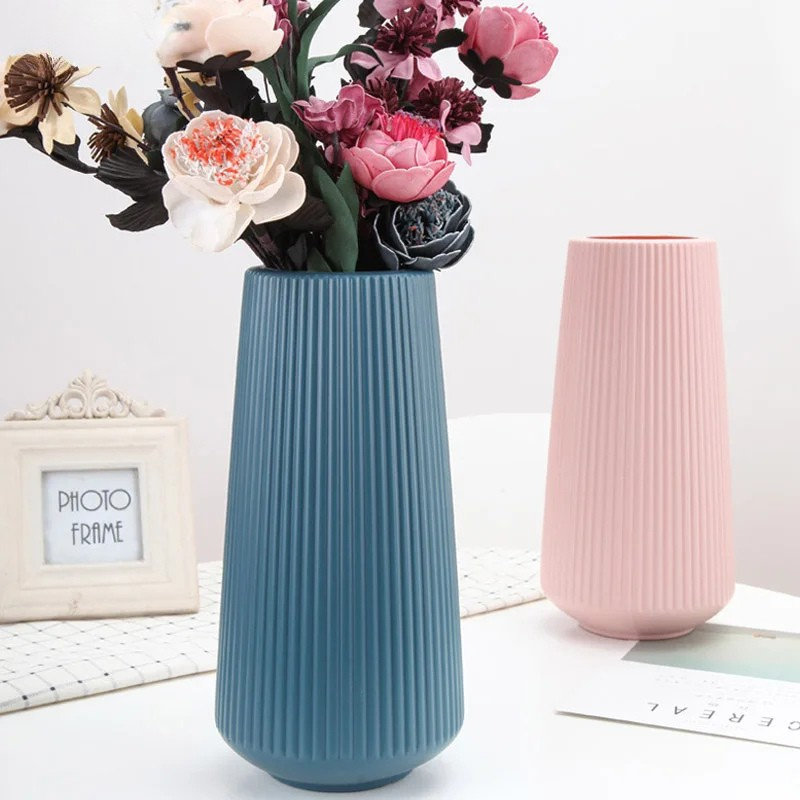 Vase à Fleurs Scandinave | Design Strié Minimaliste