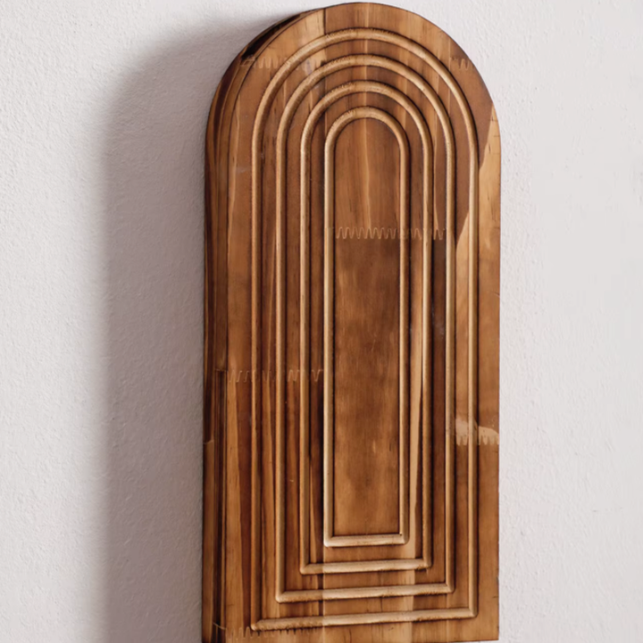 Vase à Fleurs Mural Arqué en Bois Sculpté | Design Boho Moderne et Décoratif