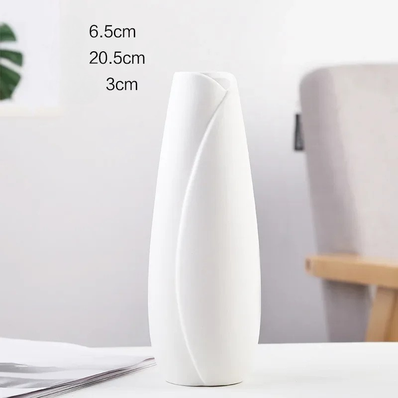 Petit Vase à Fleurs Blanc Scandinave Minimaliste | Moderne et Décoratif