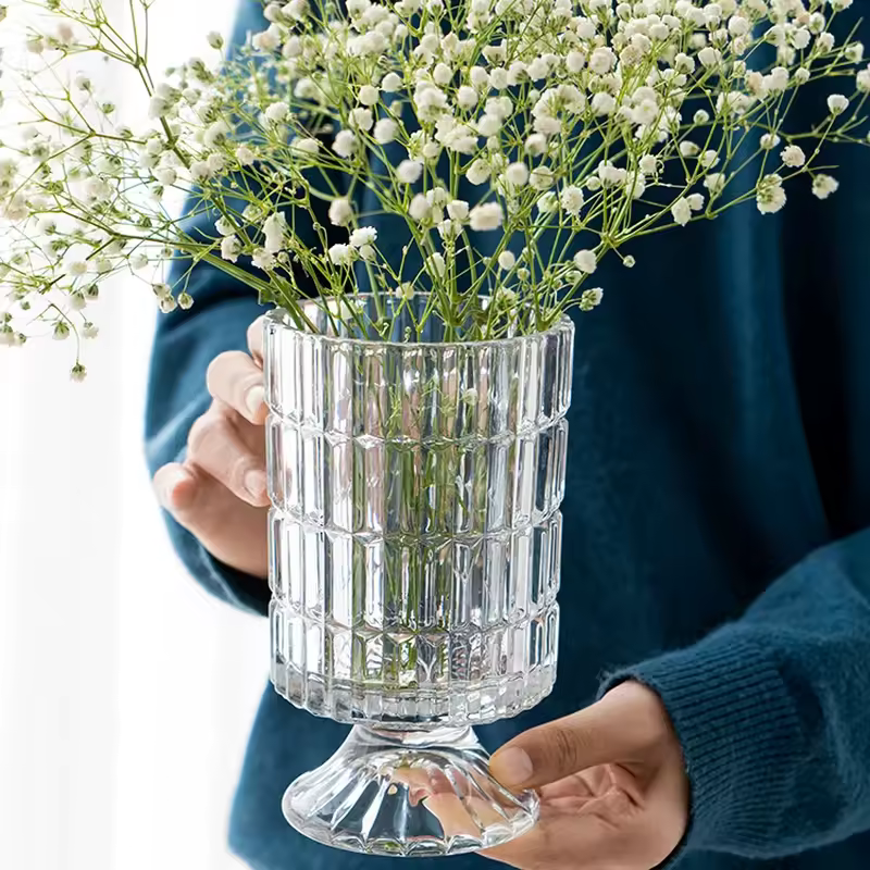 Vase en Verre Style Français | Élégant et Décoratif