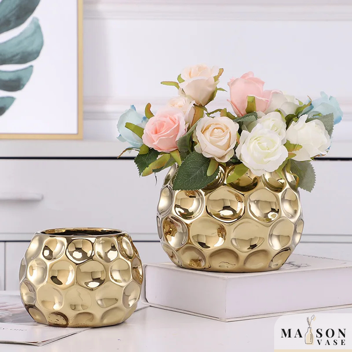 Petit Vase Doré | Design Européen et Décoratif
