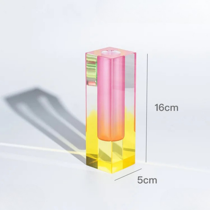 Vase Soliflore Transparent Coloré | Style Scandinave Chic en Acrylique