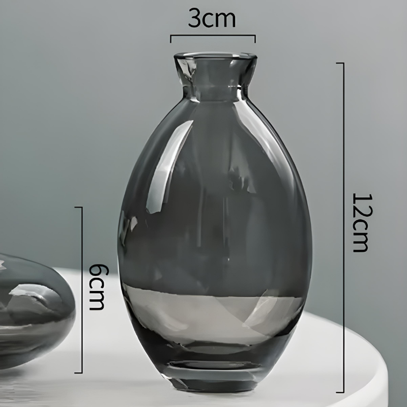 Ensemble de Trois Petits Vases en Verre | Design Moderne et Raffiné