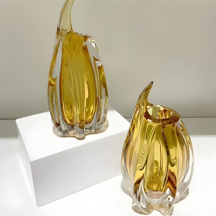 Vase en Verre Décoratif et Moderne | Effet Cristal