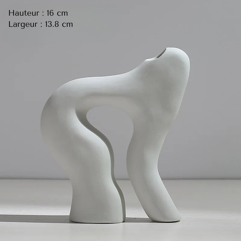 Vase Pampa Soliflore Blanc | Style Nordique Design