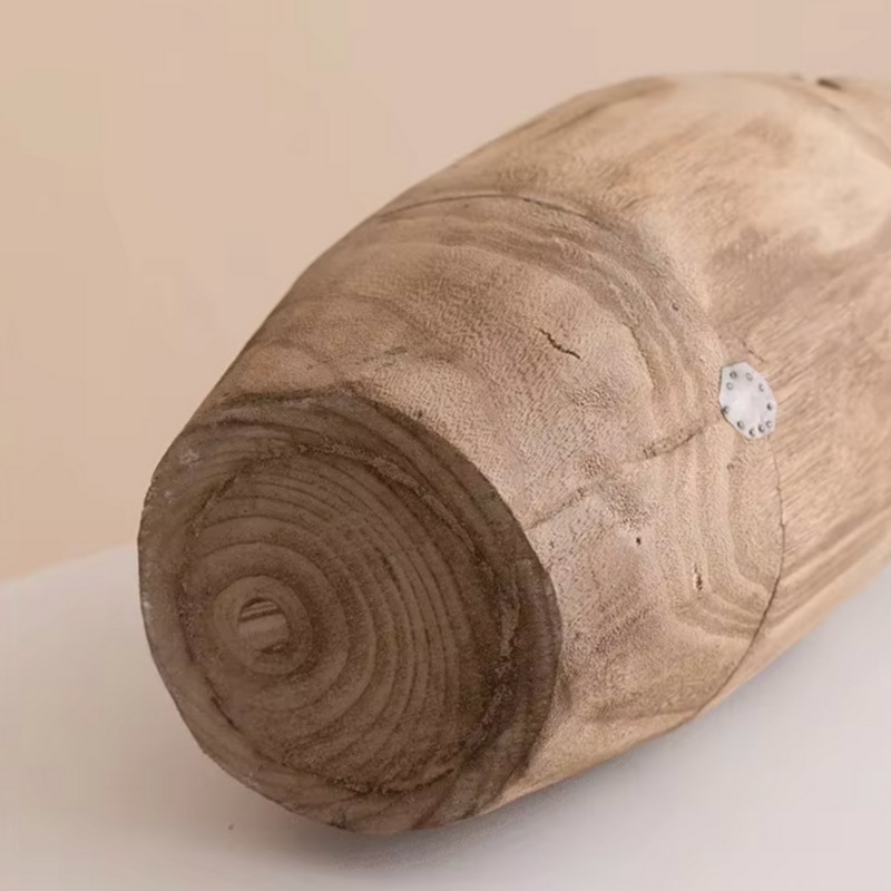 Grand Vase à Fleurs Décoratif en Bois | Forme Cylindrique