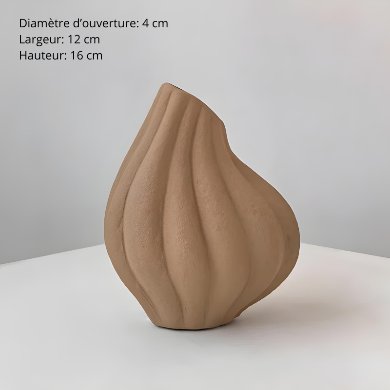 Vase Décoratif en Céramique Wabi-Sabi | Style Moderne et Artisanal