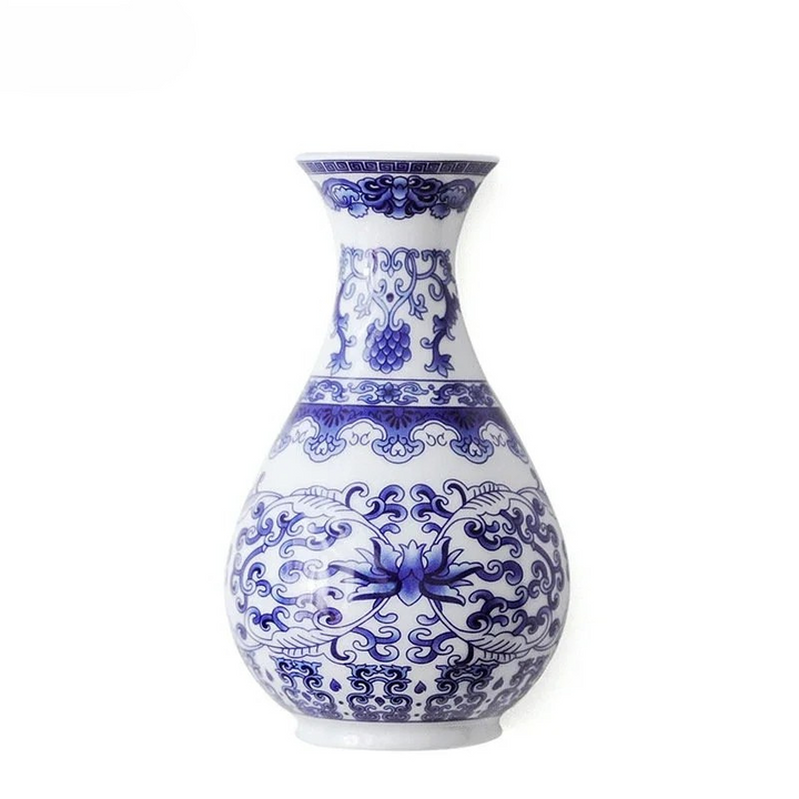 Vase Mural Chinois en Porcelaine Bleu et Blanc | L’Élégance Vintage