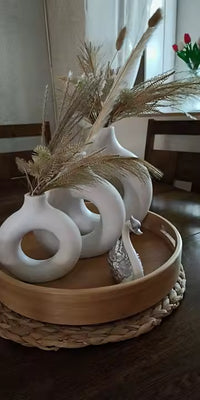 Vase à Fleurs Blanc Décoratif | Donut