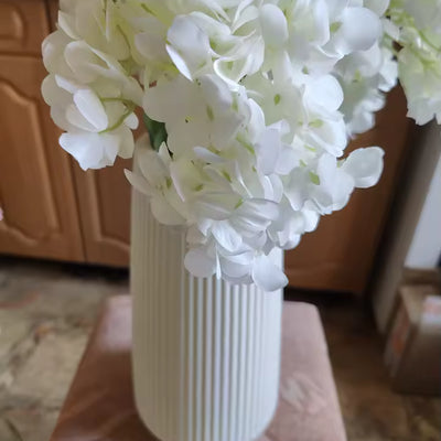 Vase à Fleurs Scandinave | Design Strié Minimaliste