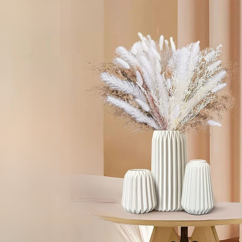 Vase à Fleurs Blanc en Céramique | Moderne et Élégant