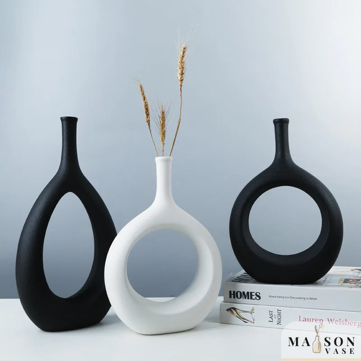Vase Creux en Céramique | Design Scandinave et Art Moderne