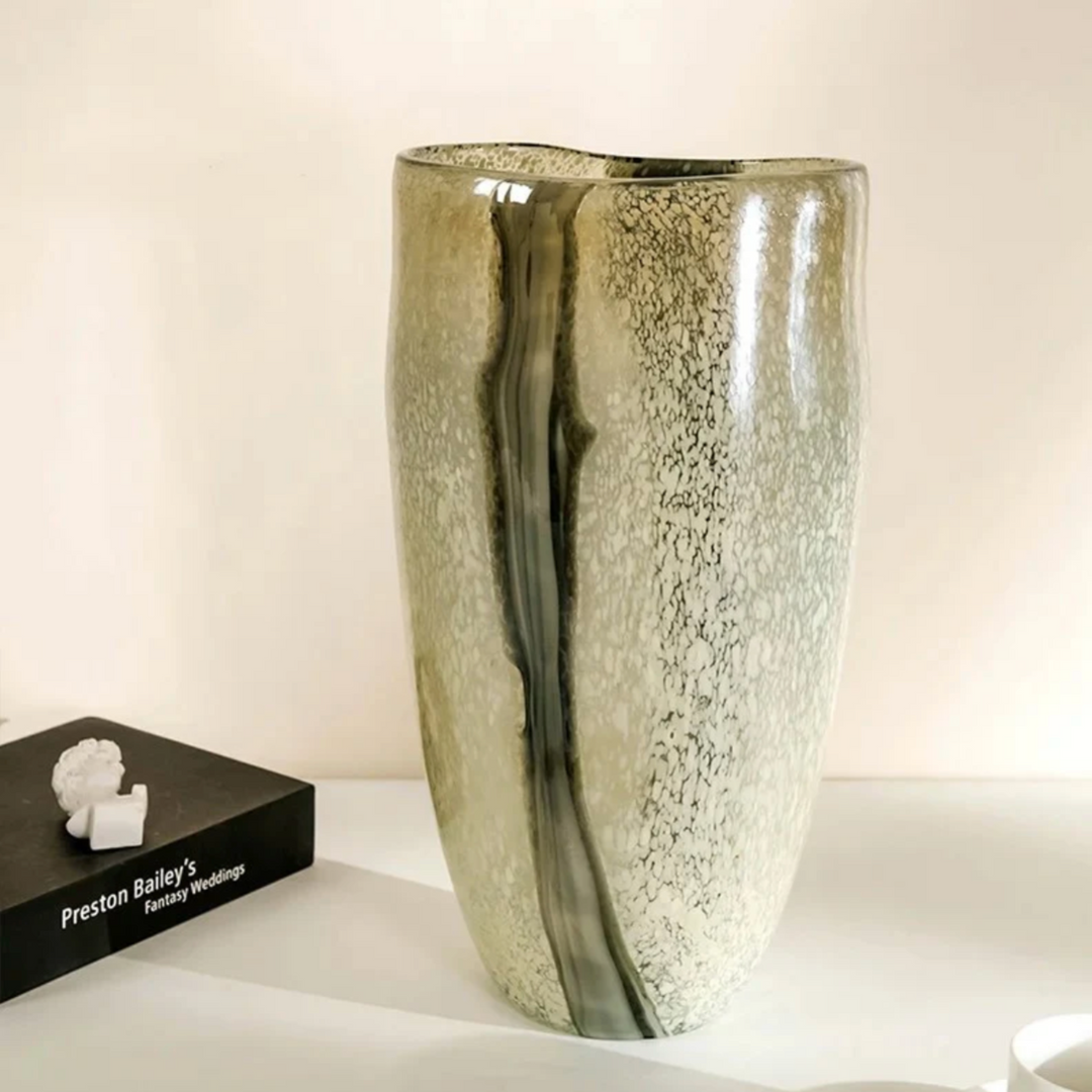 Vase en Verre Peint Minimaliste | Moderne et Décoratif