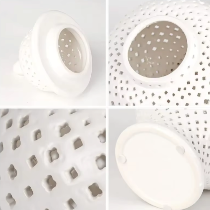 Vase à Fleurs en Céramique | Design Sculpté et Évidé