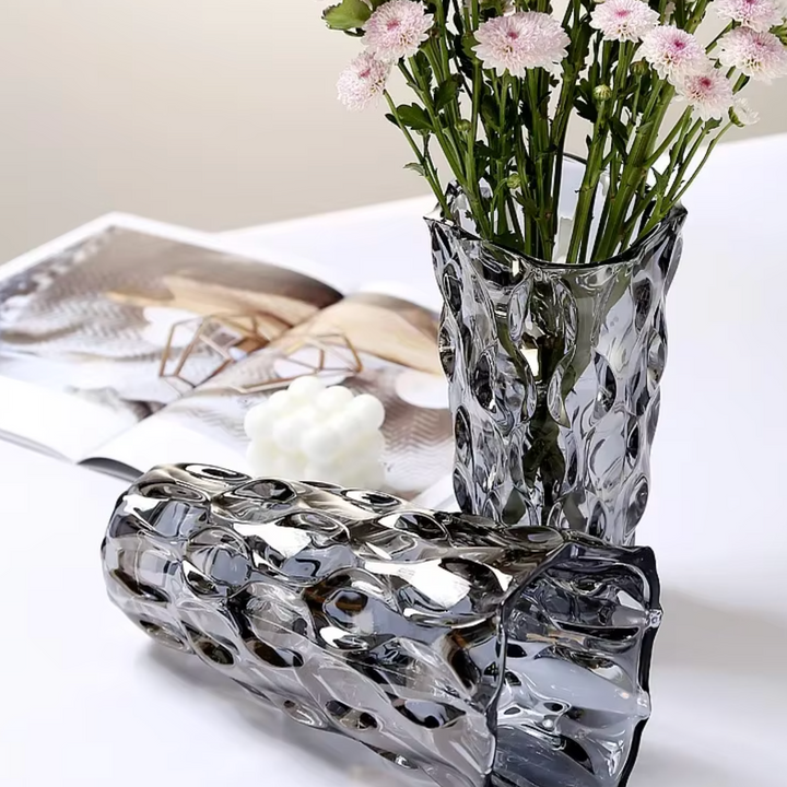 Vase en Verre Bohème | Design Cristal Ondulé