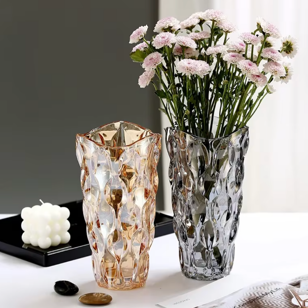 Vase en Verre Bohème | Design Cristal Ondulé
